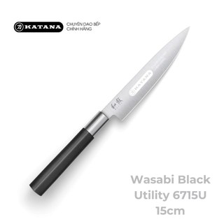 Dao thái đa dụng Nhật Bản cao cấp KAI Wasabi Black Utility - 6715U (150mm)