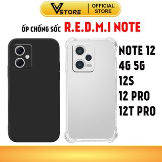 ốp lưng redmi note 12 12s 12t note 12 pro turbo 4g/5g dẻo trong suốt silicon cao cấp chống sốc va đập bảo vệ cam Vstore