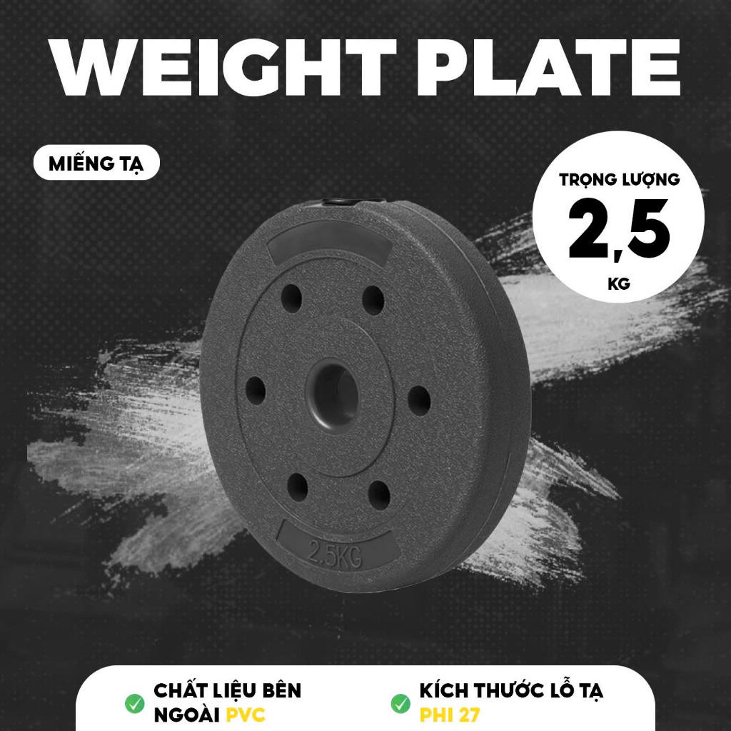Ảnh Tạ nhựa miếng tròn 2kg,3kg,5kg,10kg 1