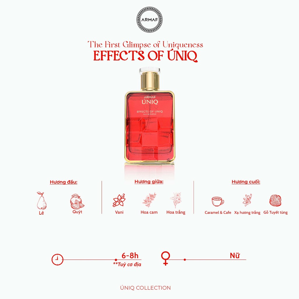 Nước hoa nữ Armaf UNIQ EFFECTS OF UNIQ EDP 100ml
