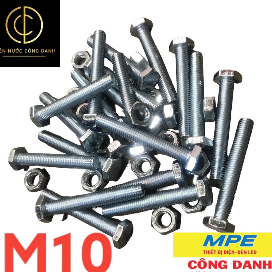 BULON sắt si M10 (10li) đủ kích cỡ ( bịch 20 con + tán) | Shopee Việt Nam