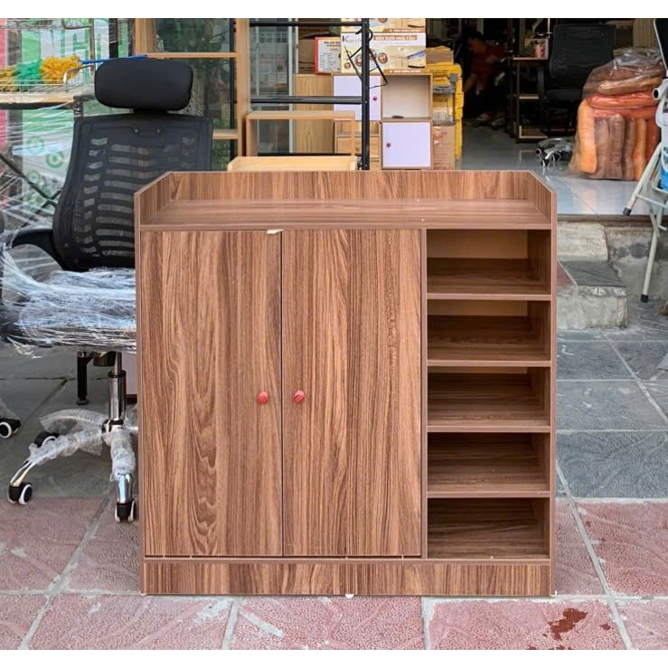 Tủ giày gỗ, kệ để giầy dép kích thước 90x90x30cm đa dạng mẫu mã, gỗ MDF chắc chắn