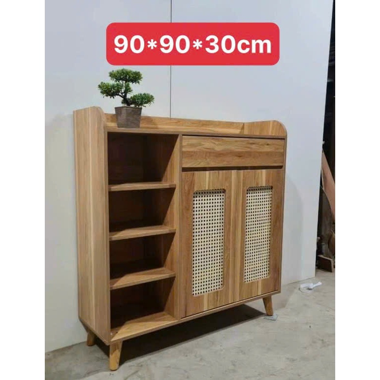Tủ giày gỗ, kệ để giầy dép kích thước 90x90x30cm đa dạng mẫu mã, gỗ MDF chắc chắn