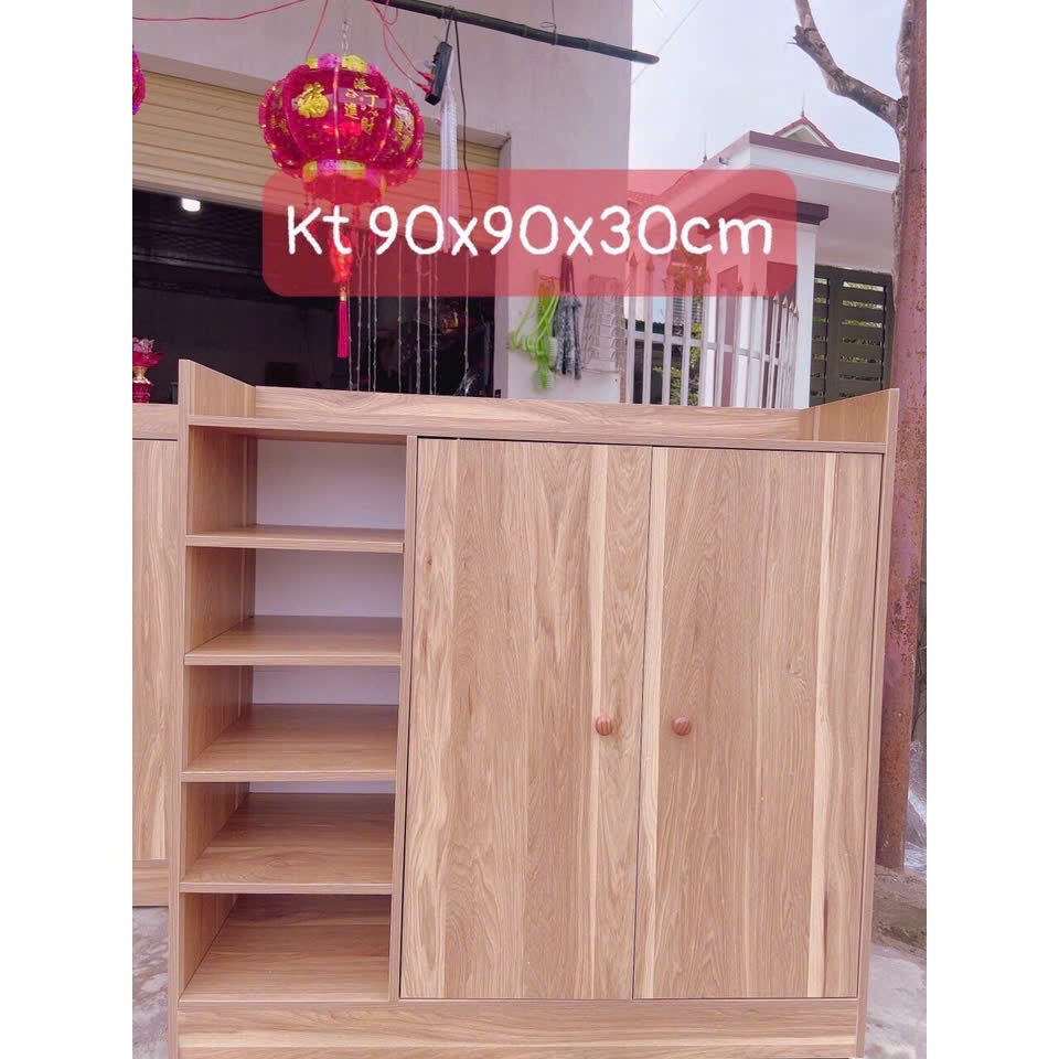 Tủ giày gỗ, kệ để giầy dép kích thước 90x90x30cm đa dạng mẫu mã, gỗ MDF chắc chắn