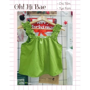 Áo 2 dây nhún vai dáng ngắn