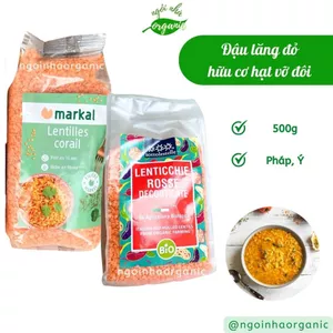 Đậu lăng đỏ cam hữu cơ Markal/Sottolestelle/Just Organik 500g