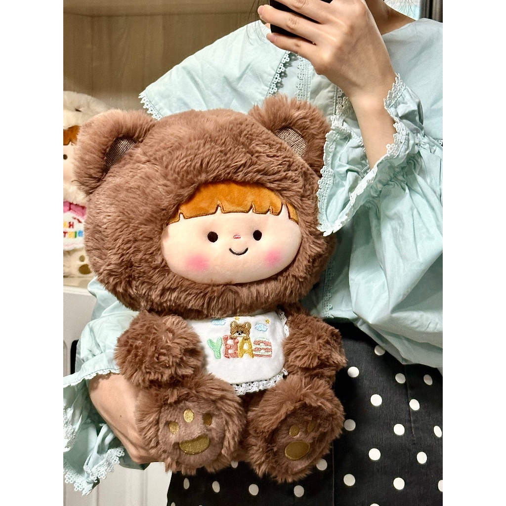 [ MẪU MỚI SIÊU XINH] Gấu bông búp bê em bé mặc đồ thú đáng yêu thú nhồi bông bé gái cosplay Gấu Thỏ Cún Rồng dễ thương