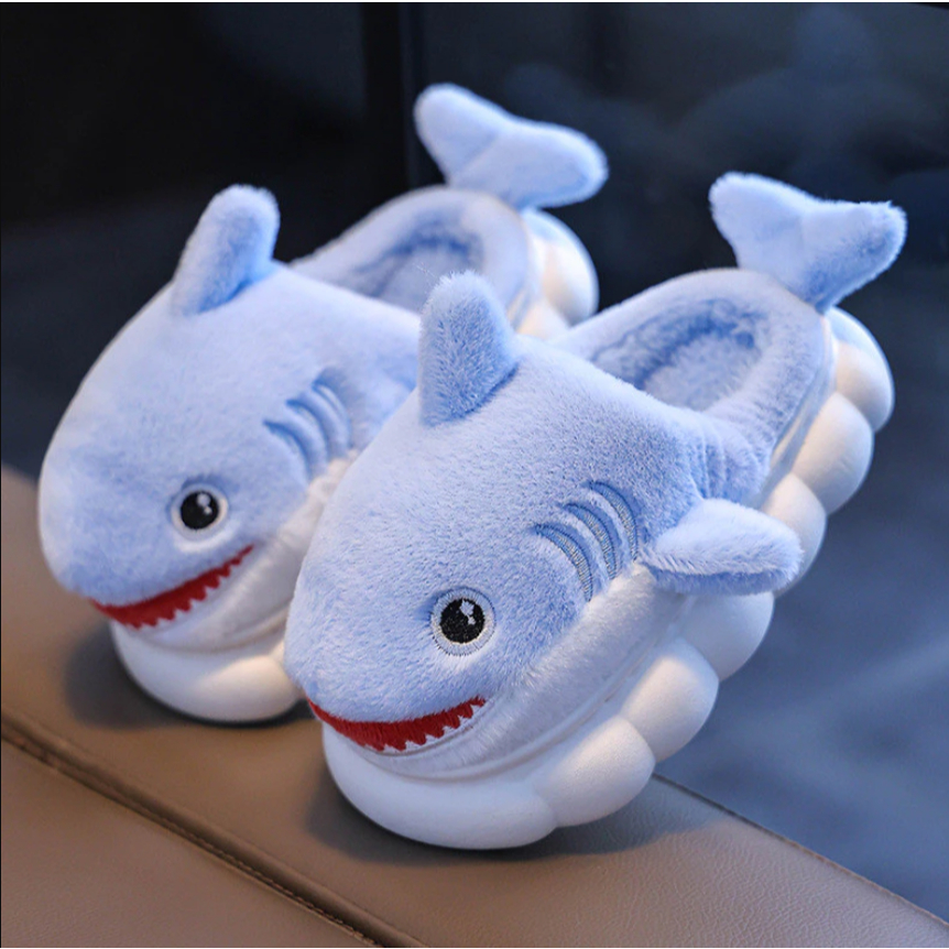 Dép Lông Cho Bé Hình Cá Mập Siêu Cấp Dày Dặn, Dép Bông baby shark Mã DP89