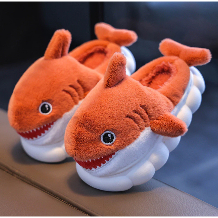 Dép Lông Cho Bé Hình Cá Mập Siêu Cấp Dày Dặn, Dép Bông baby shark Mã DP89