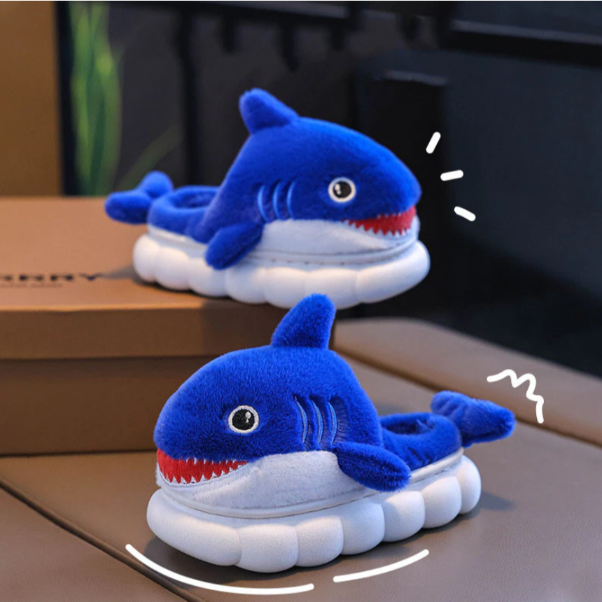 Dép Lông Cho Bé Hình Cá Mập Siêu Cấp Dày Dặn, Dép Bông baby shark Mã DP89