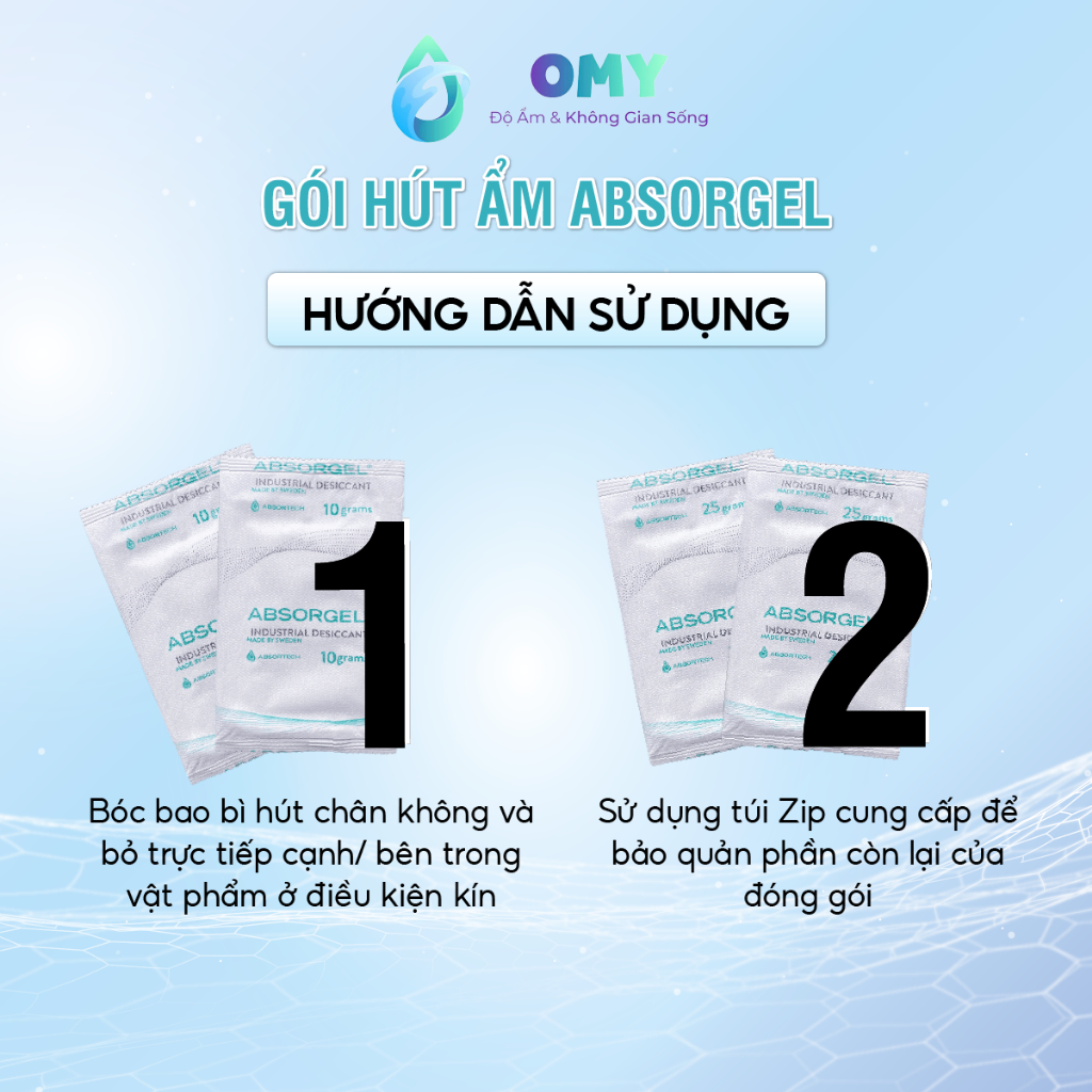 Gói hút ẩm máy ảnh Absorgel ngăn hiện tượng rễ tre trên lens máy ảnh nhập khẩu Thủy Điển