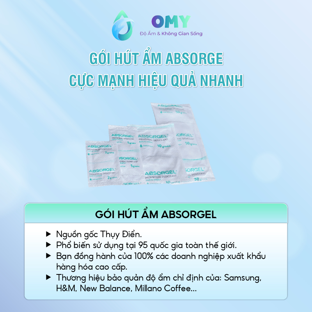 Gói hút ẩm máy ảnh Absorgel ngăn hiện tượng rễ tre trên lens máy ảnh nhập khẩu Thủy Điển