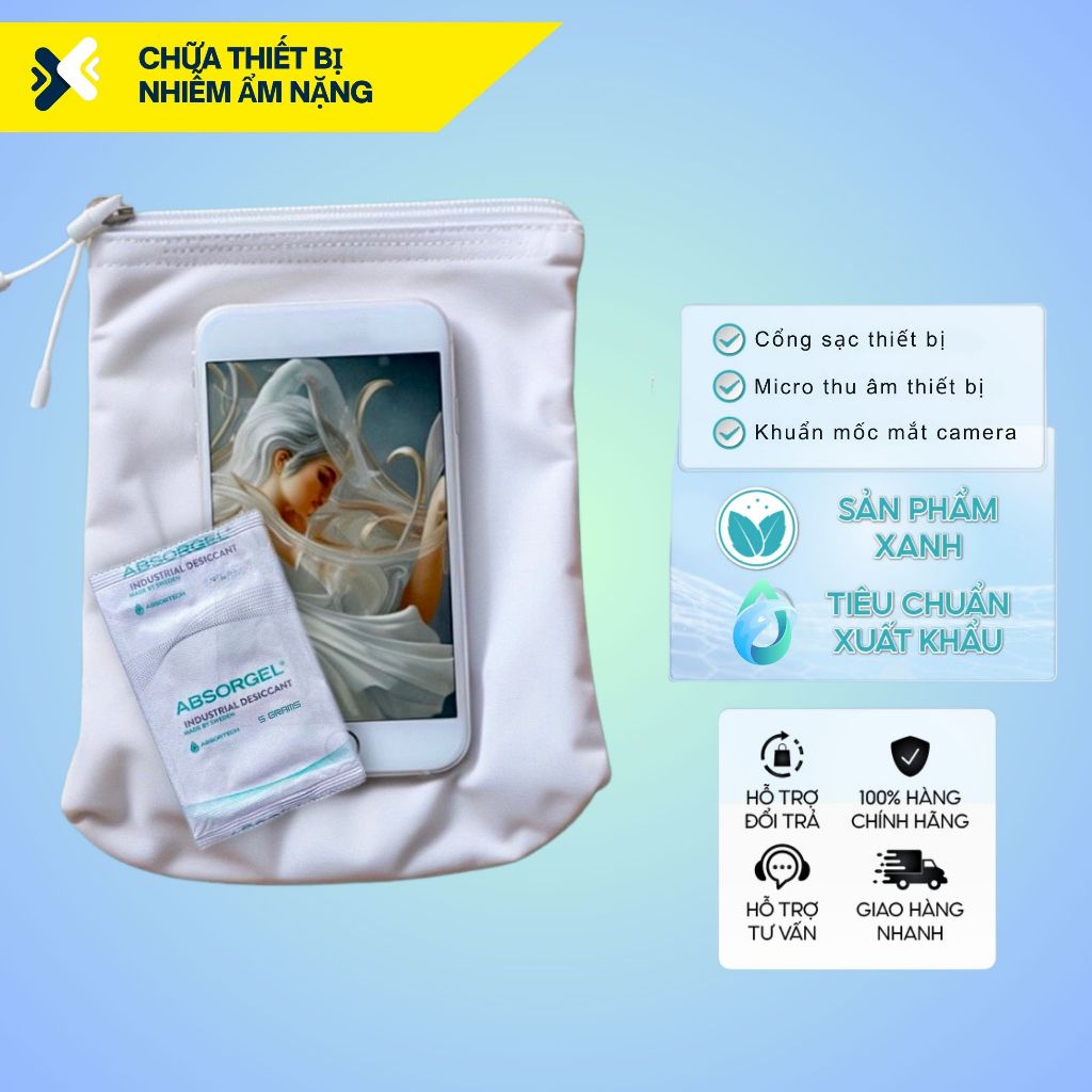 Gói hút ẩm máy ảnh Absorgel ngăn hiện tượng rễ tre trên lens máy ảnh nhập khẩu Thủy Điển