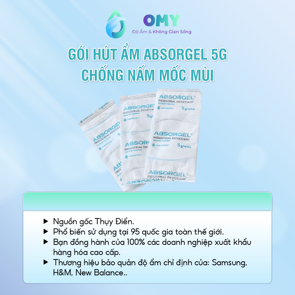 Gói hút ẩm túi xách Absorgel chuyển bảo vệ hàng hiệu giày dép ngăn mùi hôi chống bong tróc