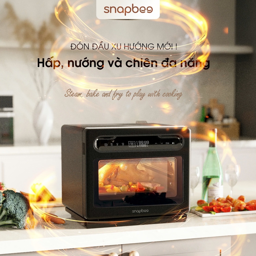 Nồi Chiên Không Dầu Kèm Hấp Snapbee SF20 Pro , Lòng nồi và phụ kiện ...