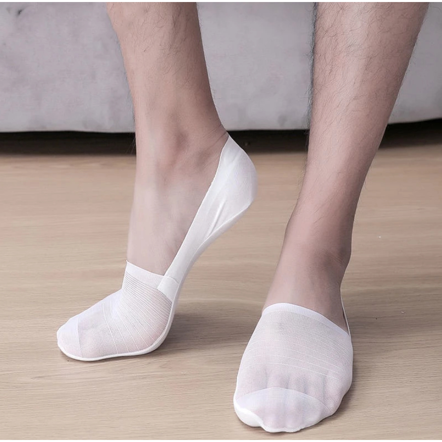 Tất Lười Nam Invisible, Gót Silicon Chống Tụt, Thoáng Khí Chống Hôi Chân Mã PK05