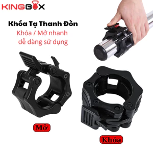 Kẹp Khóa Thanh Đòn Tạ KINGBOX, Khóa Tạ Bản Nâng Cấp Rộng 25mm,50mm Phù Hợp Với Thanh Đòn 50mm