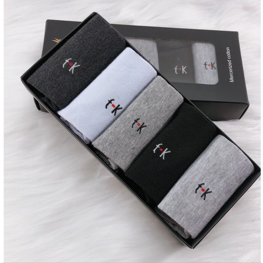 Tất Nam Kháng Khuẩn Công Nghệ Nano Bạc Hộp 5 Đôi Xuất Nhật Mã PK03 Menswear