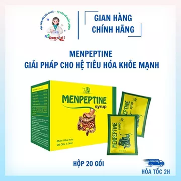 Men tiêu hóa MENPEPTINE - hỗ trợ tiêu hóa, giảm đầy hơi, ăn không ngon miệng, ăn uống không tiêu.