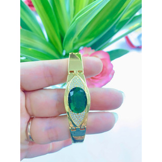 Lắc Tay trang sức Nữ Đính Đá, xanh, đá đỏ, Đá trắng chất liệu Titan Mạ Vàng 18k Cao Cấp dành cho nữ.