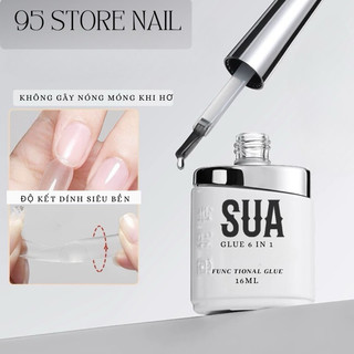 Glue gel 6 in 1 bản nâng cấp -  glue gel SUA úp móng siêu bền , không gây nóng móng , độ bền hơn 4 tuần