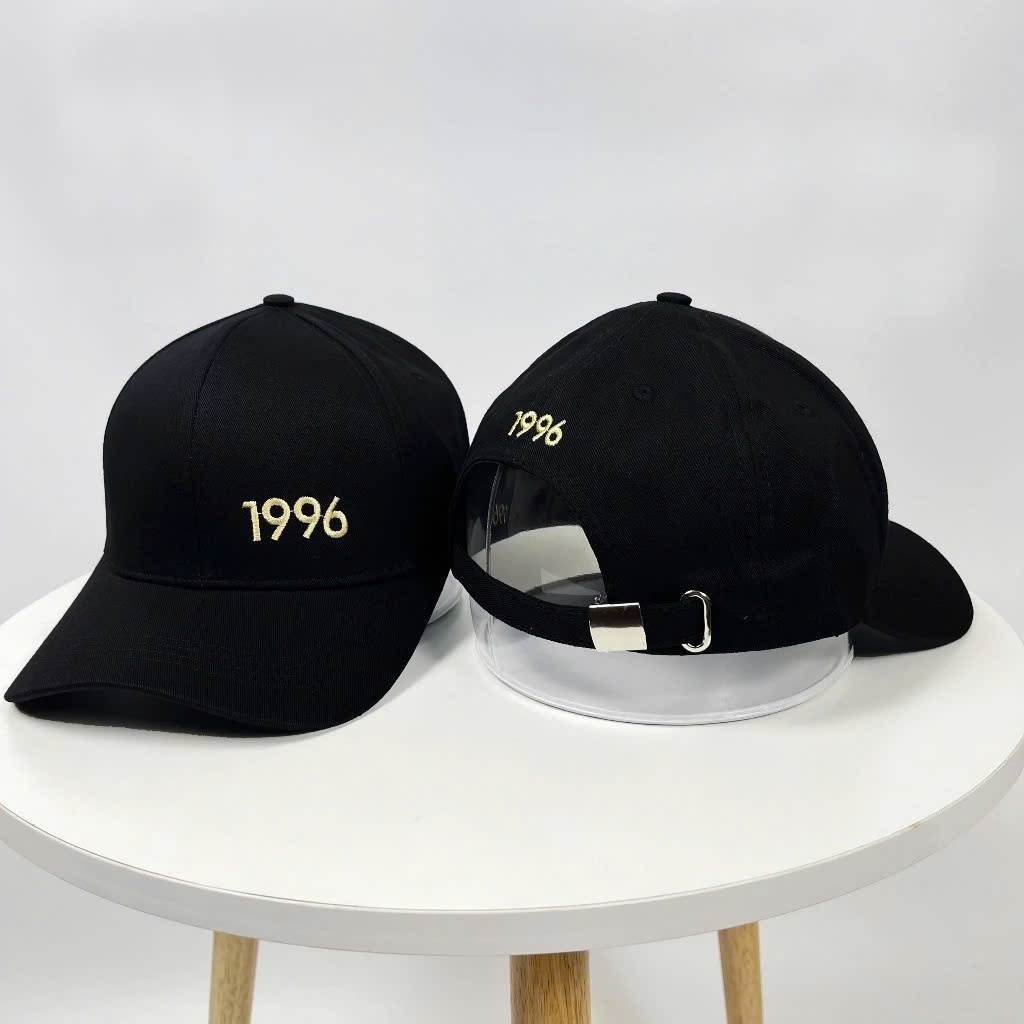 Mũ lưỡi trai thêu năm sinh chất kaki phối nhung cao cấp - Nón kết form unisex nam nữ phong cách Hàn Quốc ml05