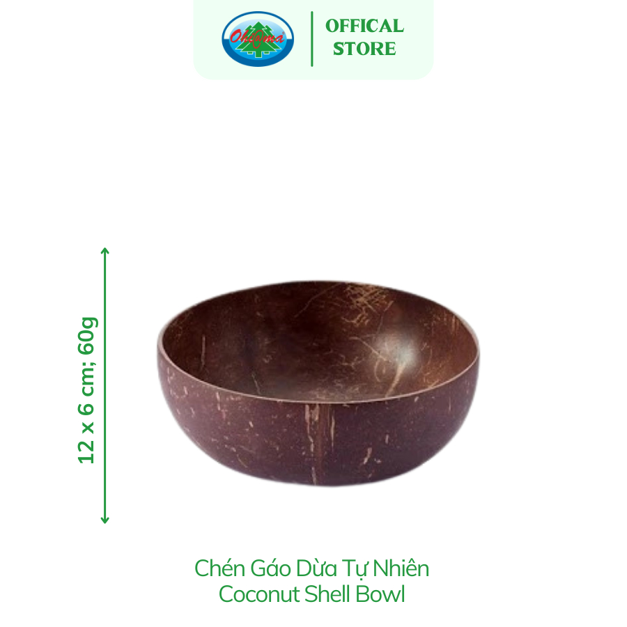 Ảnh Chén Gáo Dừa Ohiama Coconut Shell Bowl | Dụng Cụ Bàn Ăn, Đồ Thủ Công, Mỹ Nghệ Dừa, Hàng VNXK 3