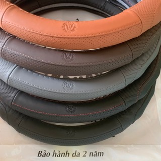Bọc Vô Lăng Ô Tô kích thước 38cm  - Da Thật Cao Cấp. Da Cừu 100%. Bảo hành 2 năm về da.