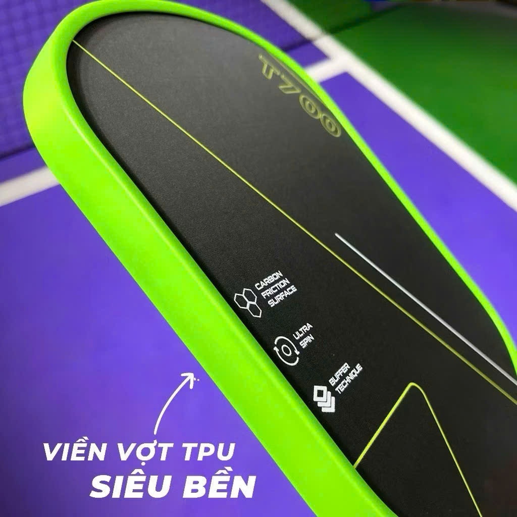 Vợt Pickleball ProMax bản nâng cấp carbon T700 Siêu Nhám, Kiểm soát tăng lực bóng tốt thiết kế 16mm