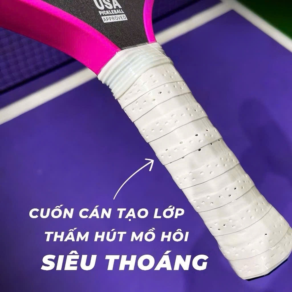 Vợt Pickleball ProMax bản nâng cấp carbon T700 Siêu Nhám, Kiểm soát tăng lực bóng tốt thiết kế 16mm