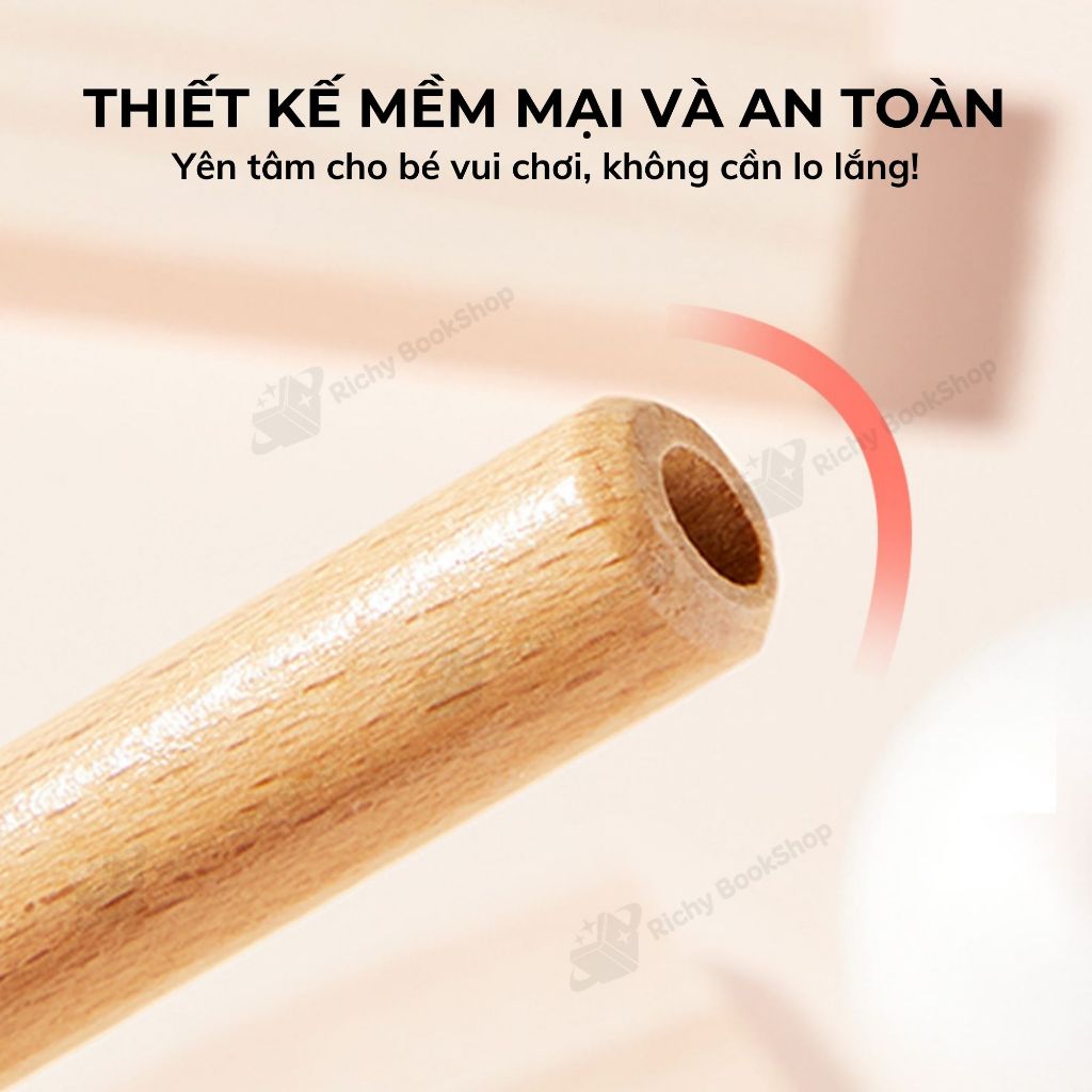 Bộ thổi bóng nổi Mideer Floating Ball Game, đồ chơi trí tuệ cho bé
