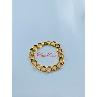 Lắc Tay  trang sức Nữ. Đính Đá, Đan chéo hình mắt xích chất liệu Titan Xi MạVàng 18k. Cao Cấp Giành cho nữ .