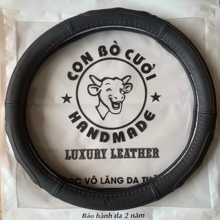 Bọc Vô Lăng Tay Lái Ô Tô Cap Cấp- Da Thật- 100% bảo hành 2 năm về da giá tận xưởng màu thật như ảnh