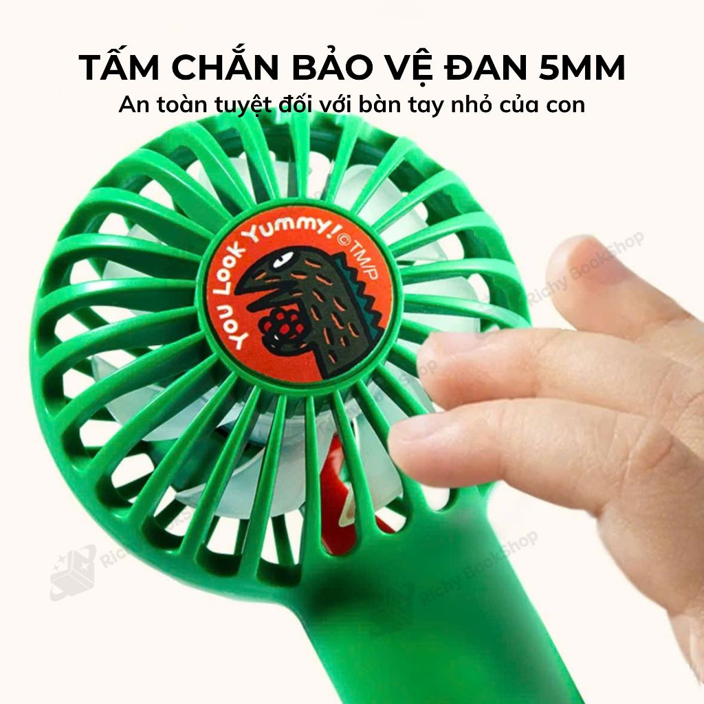 Quạt cầm tay mini tích điện cho bé Mideer Portable Silence Fan