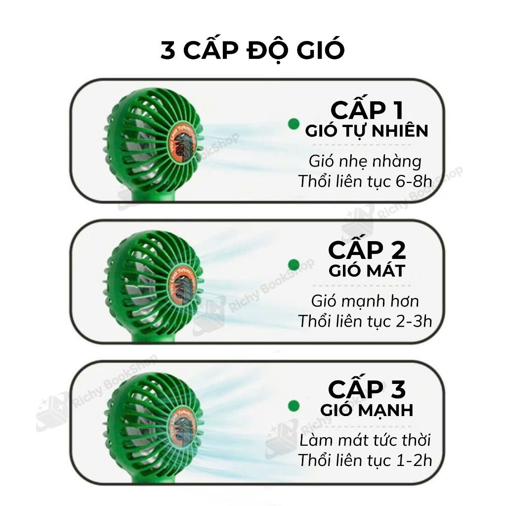 Quạt cầm tay mini tích điện cho bé Mideer Portable Silence Fan