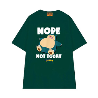 Áo Thun Mệt Mỏi Buồn Ngủ NGỐ TEE Pokemon Snolax Nope Not Today Form Rộng Vải Cotton Thoải Mái