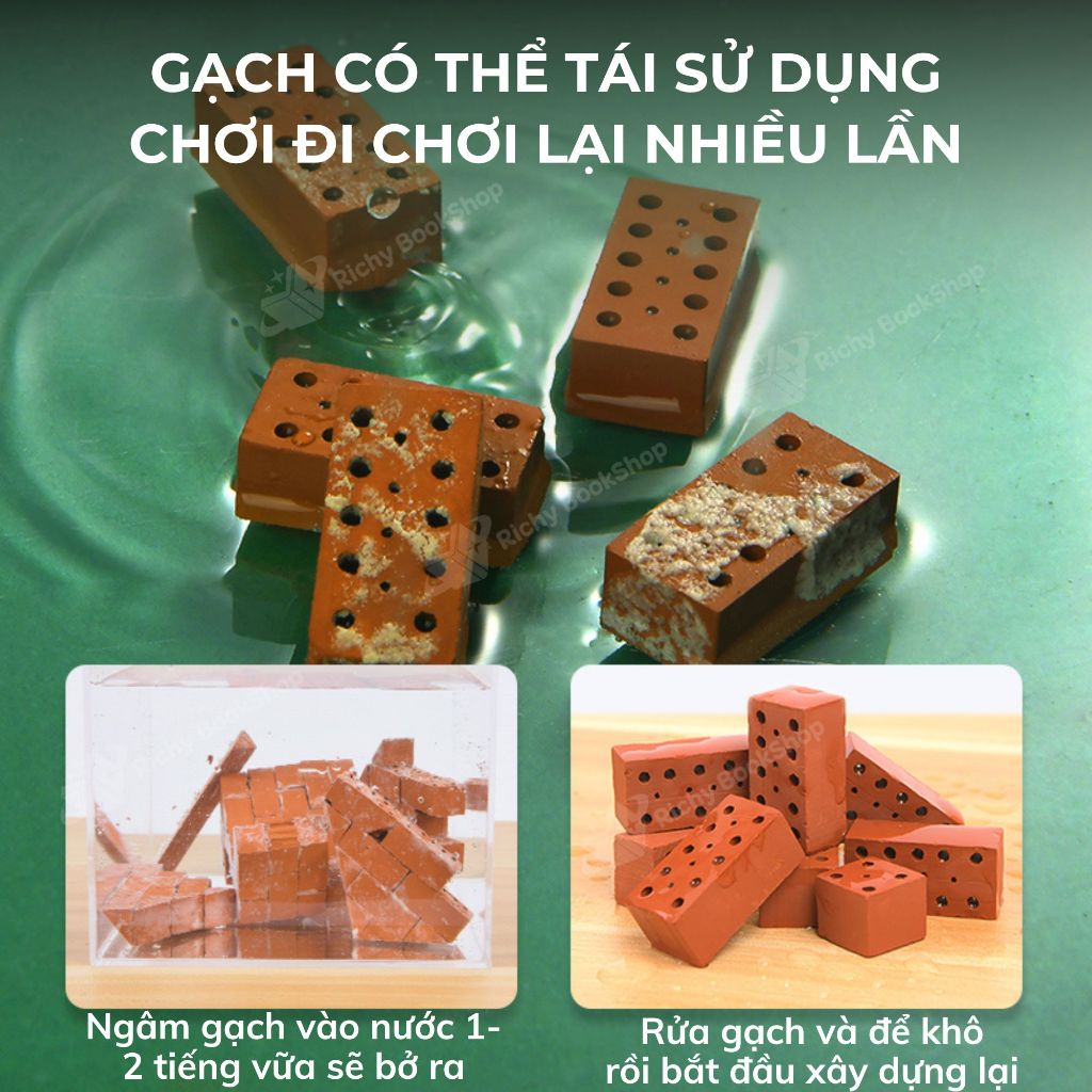 Đồ chơi xây nhà gạch mini mô phỏng Mideer My First Building, đồ chơi nhập vai kĩ sư xây dựng