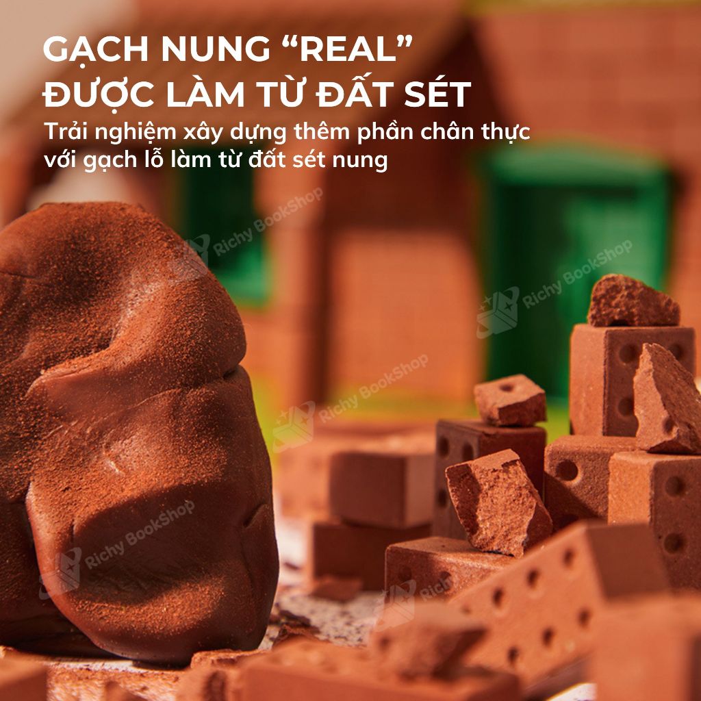 Đồ chơi xây nhà gạch mini mô phỏng Mideer My First Building, đồ chơi nhập vai kĩ sư xây dựng