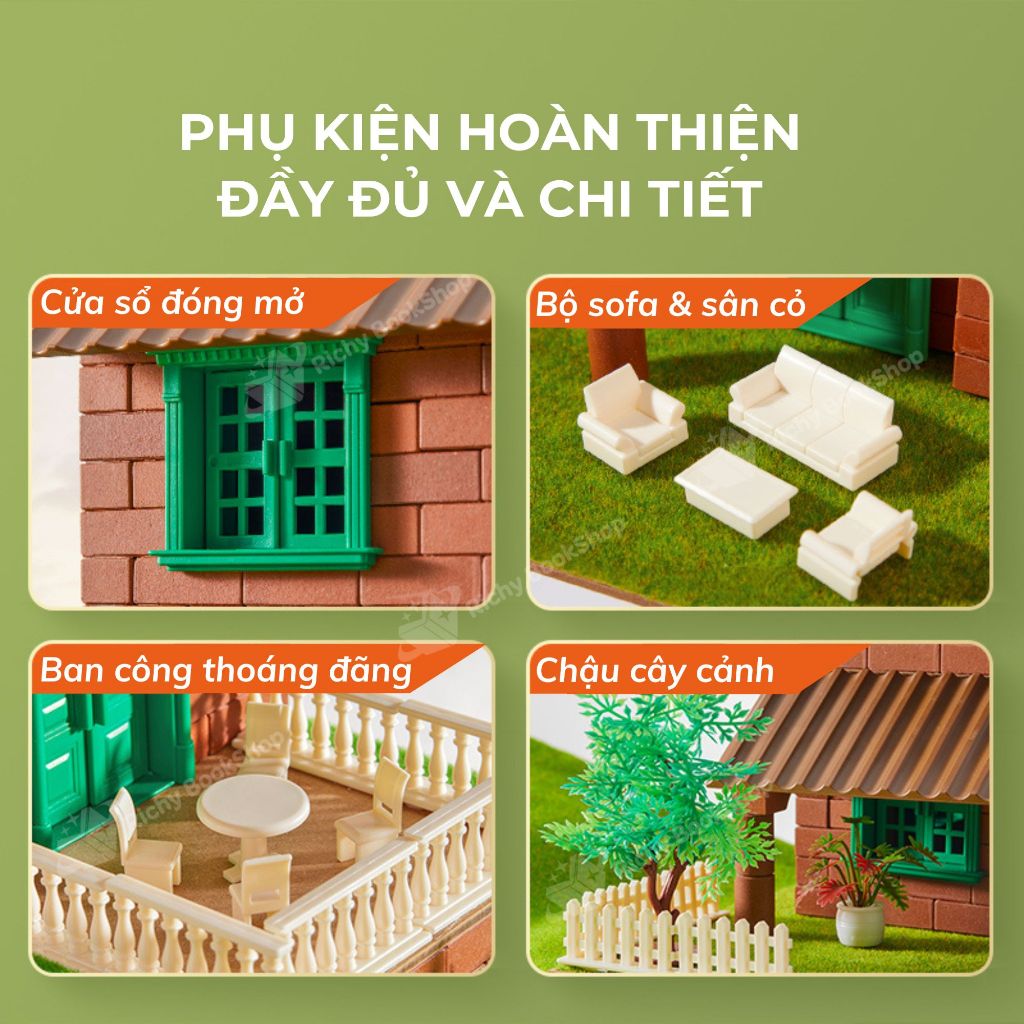 Đồ chơi xây nhà gạch mini mô phỏng Mideer My First Building, đồ chơi nhập vai kĩ sư xây dựng
