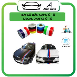 Tem cờ dán capo xe ô tô, decal dán xe ô tô, tem cờ Pháp, Ý, Đức, BMW các nước dán capo