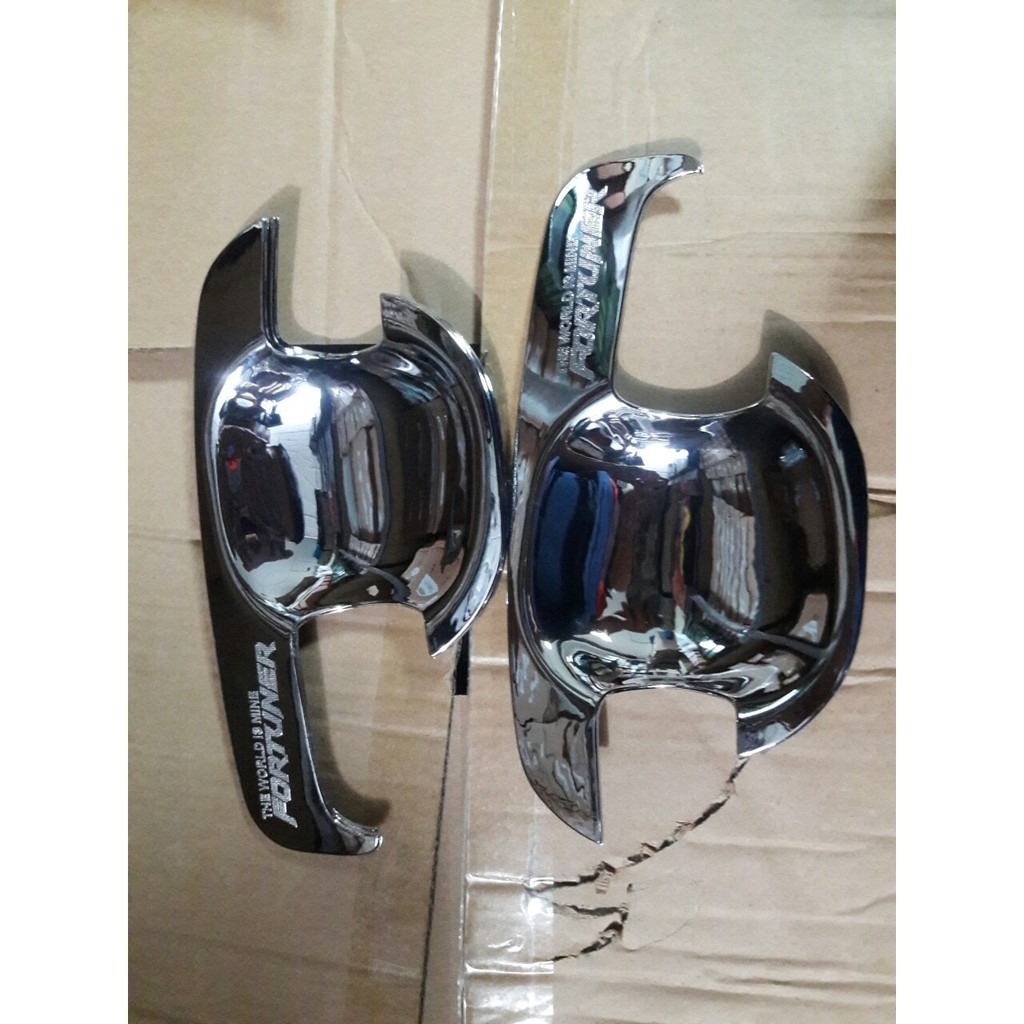 Ốp tay cửa xe Toyota Fortuner 2010-2021, Ốp hõm cửa Fortuner ,chất liệu nhựa ABS mạ crom