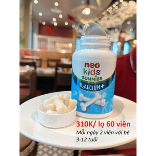 Kẹo Canxi gummies vị sữa chua NeoKids hộp 60 viên nhai