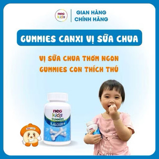 Kẹo Canxi gummies vị sữa chua NeoKids hộp 60 viên nhai