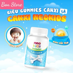Kẹo Canxi gummies vị sữa chua NeoKids hộp 60 viên nhai