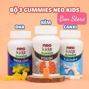 BỘ 3 GUMMIES NEOKIDS - CANXI, DHA, KẼM