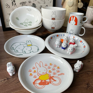 [P2] Tổng Hợp Đĩa/Ly/Cốc/Gác Đũa Hoạt Hình Miffy Dễ Thương - Gốm Nhật 2hand