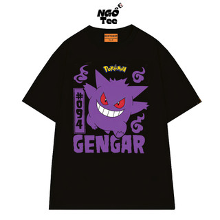 Áo Thun Pokemon Gengar NGỐ TEE Form Unisex Vải Cotton 75 Thoáng Mát Mềm Mịn