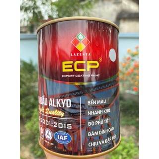1KG Sơn Chống Rỉ Sét Kim Loại ECP Lazenta - Sơn Mái Tôn, Lan Can, Cửa Cổng, Sàn - Gầm Ô Tô + Tặng Kèm Chổi Quét