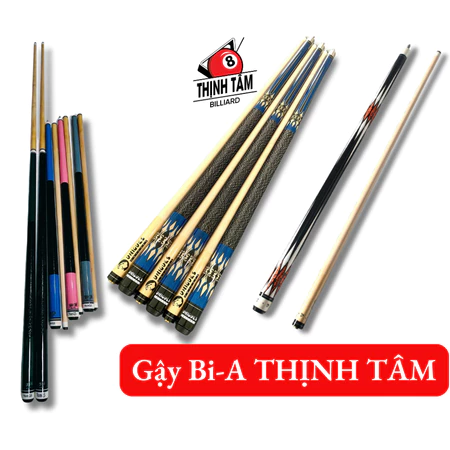 Gậy Bida Lỗ Gậy Bi-A Líp, Cơ Phá, Ngọn Cơ Bida Lỗ Gậy Bida 2 Khúc Gỗ Hương, Phíp Đồng 1 khúc
