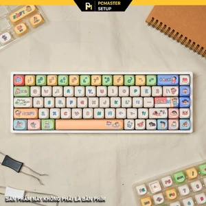 Keycap MOA pbt Shin Bút Chì Shinosuke in dyesub không mờ họa tiết, nút keycaps bàn phím cơ